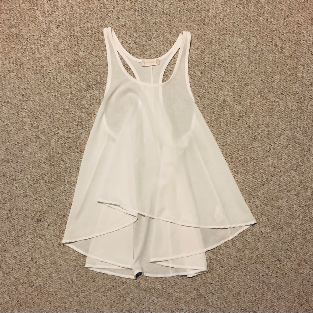 Altar’d State White Sheer Sleeveless Blouse